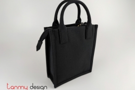 Black mini tote bag